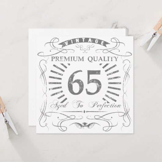 65. Geburtstagsgeschenk Karte (Vorderseite/Rückseite Beispiel)