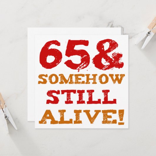 65. Geburtstagsgeschenk Karte (Vorderseite/Rückseite Beispiel)
