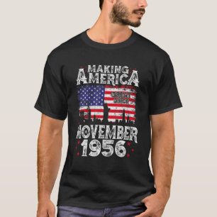 65. Geburtstagsgeschenk November 1956 Amerikanisch T-Shirt