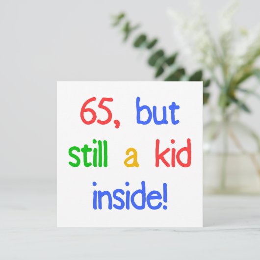 65. Geburtstagsgeschenke Karte (Stehend Vorderseite)