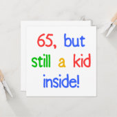 65. Geburtstagsgeschenke Karte (Vorderseite/Rückseite Beispiel)