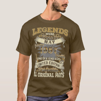 65. Geburtstagsgeschenke Legends Geboren Mai 1957  T-Shirt