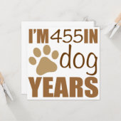 65. Geburtstagshunde Jahre Karte (Vorderseite/Rückseite Beispiel)