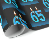 65. Geburtstagskandale mit Eyeballs Geschenkpapier (Rolleneckpunkt)