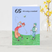 65. Geburtstagskarte für einen Golfer Karte (Gelbe Blume)