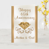 65. Geburtstagskarte für Eltern Karte (Gelbe Blume)