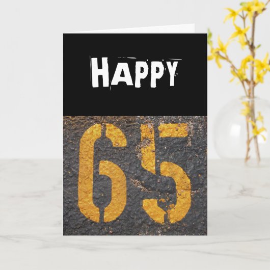 65. Geburtstagskarte Karte (Gelbe Blume)