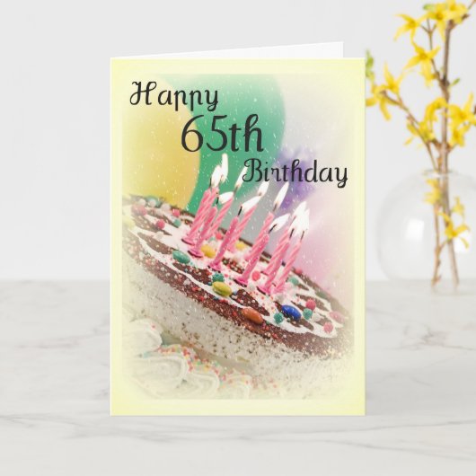 65. Geburtstagskarte Karte (Gelbe Blume)
