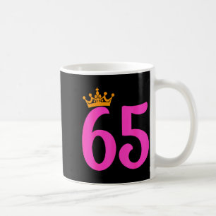 65. Geburtstagskrone 65 Jahre alte Geburtstagsfeie Kaffeetasse