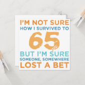 65. Geburtstagslegende Karte (Vorderseite/Rückseite Beispiel)