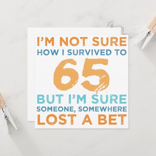 65. Geburtstagslegende Karte (Vorderseite/Rückseite Beispiel)