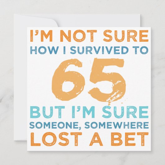 65. Geburtstagslegende Karte (Vorderseite)