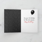 65. Geburtstagsmarine mit Ballon-Strichmännchen Karte (Innenseite)