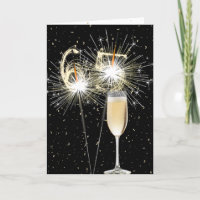 65. Geburtstagsparkler mit Weißwein