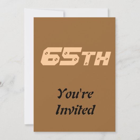 65. Geburtstagspartei Einladung (Rückseite)