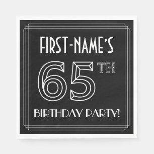 65. Geburtstagsparty: Art-Déco-Stil + Individuelle Serviette