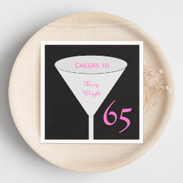 65. Geburtstagsparty "Cheers To" Papier Napkins Serviette