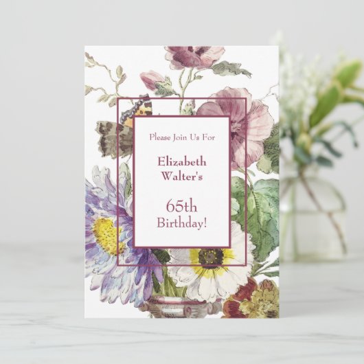 65. Geburtstagsparty Einladung (Stehend Vorderseite)