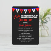 65. Geburtstagsparty Einladung Bejagung (Stehend Vorderseite)