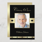 65. Geburtstagsparty Einladung Foto 65. (Vorne/Hinten)