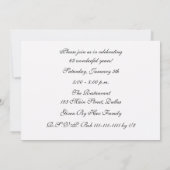 65. Geburtstagsparty Einladung wunderschöne Blumen (Rückseite)