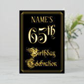 65. Geburtstagsparty - Extravagantes Drehbuch und  Folieneinladung (Stehend vorne)