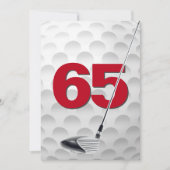 65. Geburtstagsparty Golf Thema Einladung (Vorderseite)