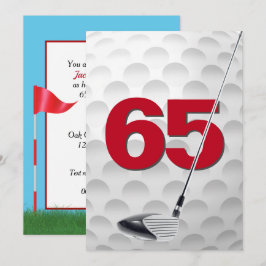 65. Geburtstagsparty Golf Thema Einladung