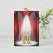 65. Geburtstagsparty im Rampenlicht Einladung (Stehend Vorderseite)