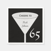65. Geburtstagsparty Paper Napkins Serviette (Vorderseite)