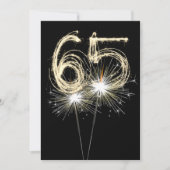 65. Geburtstagsparty Sparkler Einladung (Vorderseite)