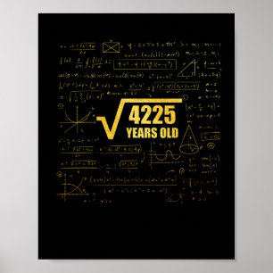 65. Geburtstagsplatz Root von 4225 65 Jahre alt Poster