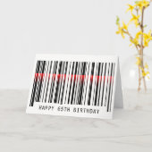 65. Geburtstagsstrichcode mit Laserkarte Karte (Gelbe Blume)