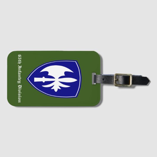 65. Gepäckmarke der Infanterieabteilung Gepäckanhänger (Vorderseite (Horizontal))