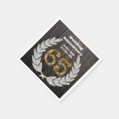 65. Gold & Diamond Laurel Hochzeitstag Nickerchen Serviette (Ecke)