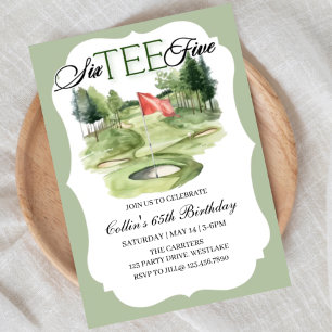 65. Golf-Geburtstag Einladung