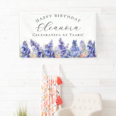 65. Happy Birthday Banner Blue July Birth Blume (Insitu)