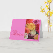 65. Hochzeit Jubiläum gemischte Rosenbukett Karte (Gelbe Blume)