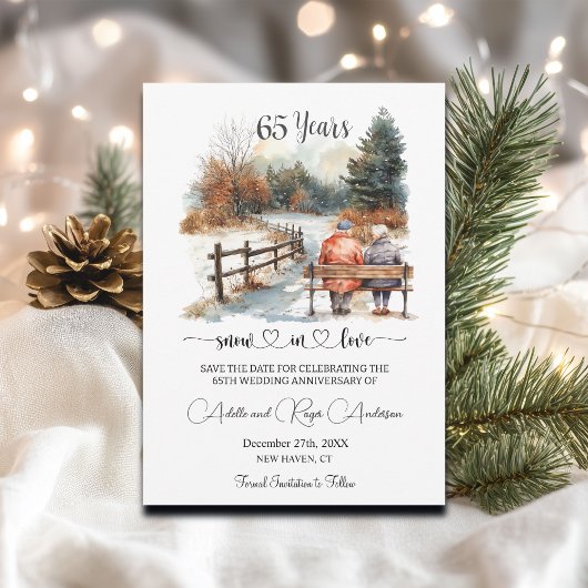 65. Hochzeitsjubiläum Winterlandschaft Romantisch Save The Date