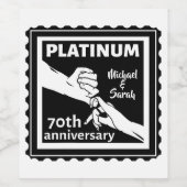 65. Hochzeitstag blauen Saphir traditionellen Weinetikett (Einzelnes Label)