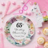 65. Hochzeitstag Elegantes Drehbuch Pappteller (Party)