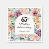 65. Hochzeitstag Elegantes Drehbuch Serviette (Vorderseite)
