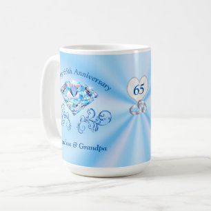65. Hochzeitstag-Geschenke für Großeltern Kaffeetasse
