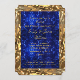 65. Hochzeitstag Goldener Saphir Chic Einladung