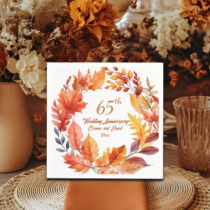 65. Hochzeitstag Herbst Serviette