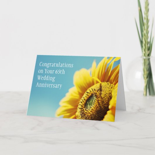 65. Hochzeitstag / Jährliche Karte (Vorderseite)