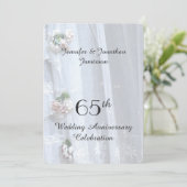 65. Hochzeitstag Party, Vintage Spitze Einladung (Stehend Vorderseite)