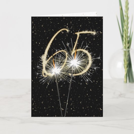 65. Hochzeitstag Sparkler Karte (Vorderseite)