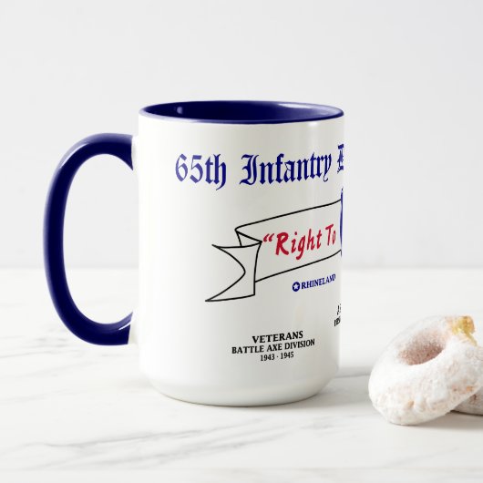 65. Infanterie Division Association Kaffee Tasse (Mit Donut)