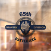 65. Infanterie Division Battle Ax, vorn statisch Fensteraufkleber (Blatt 2)